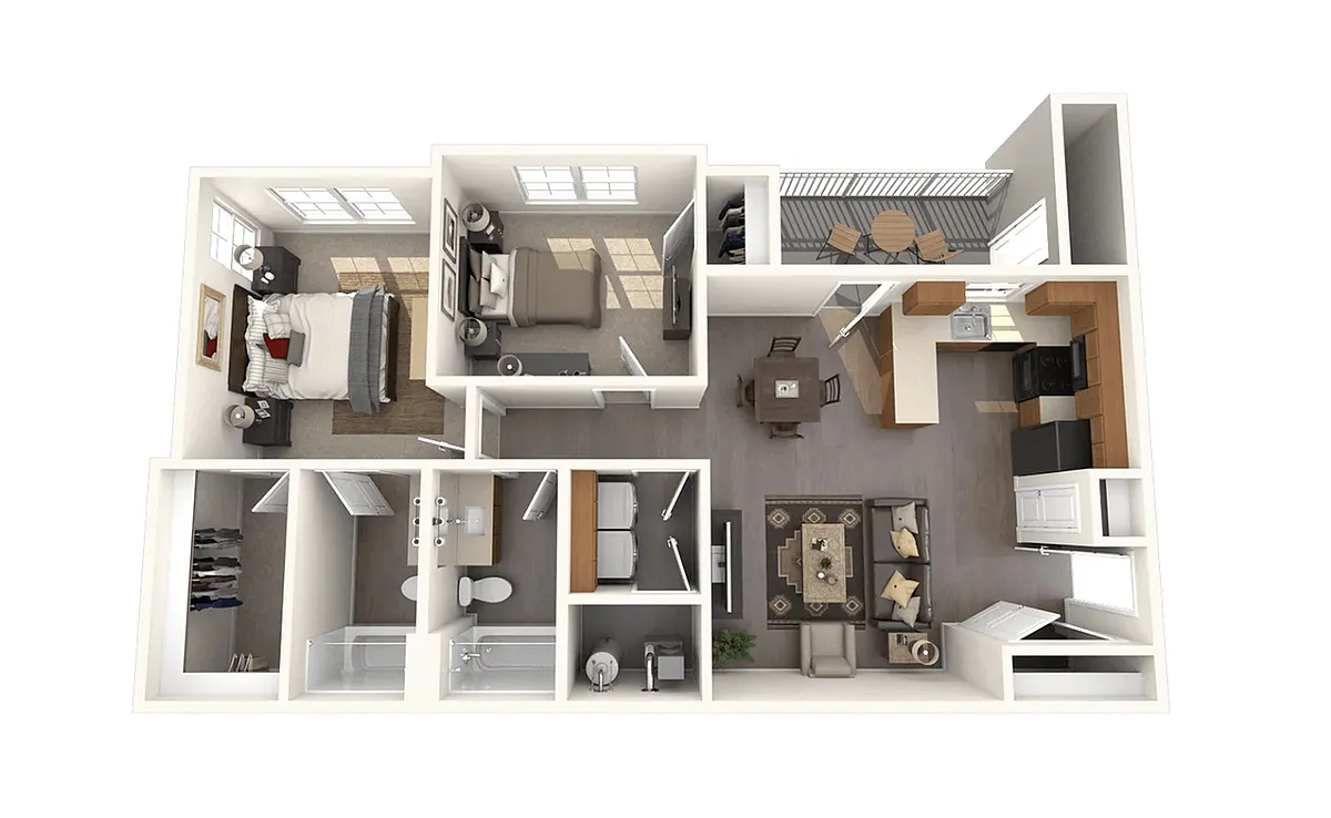 Floor plan Classic 2x2