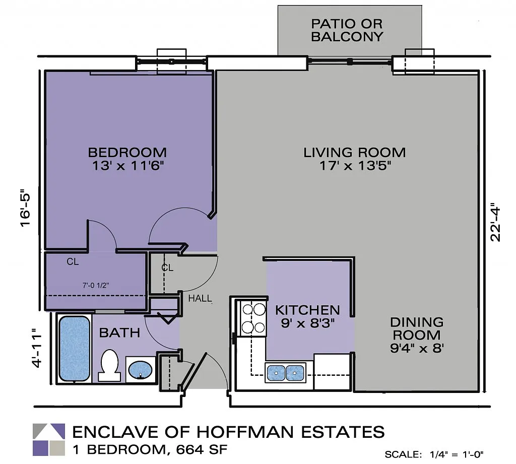 Floor plan 1 Bedroom