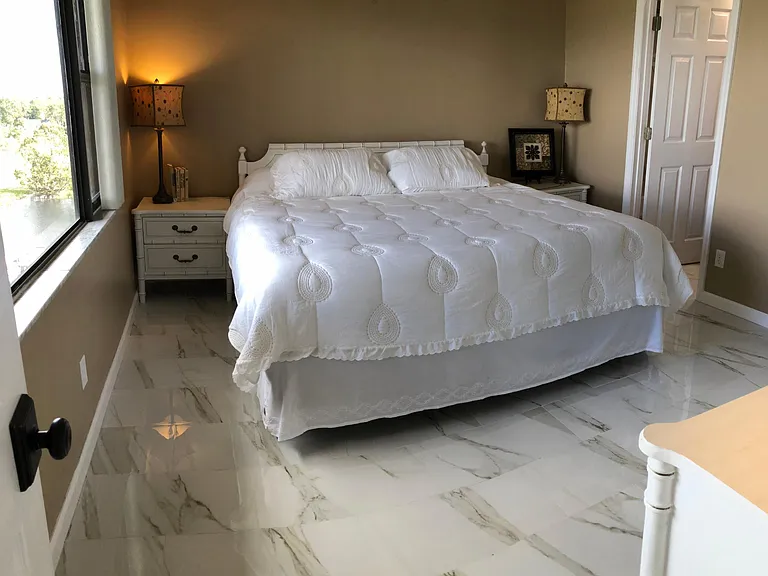 master bedroom with private bath on the right