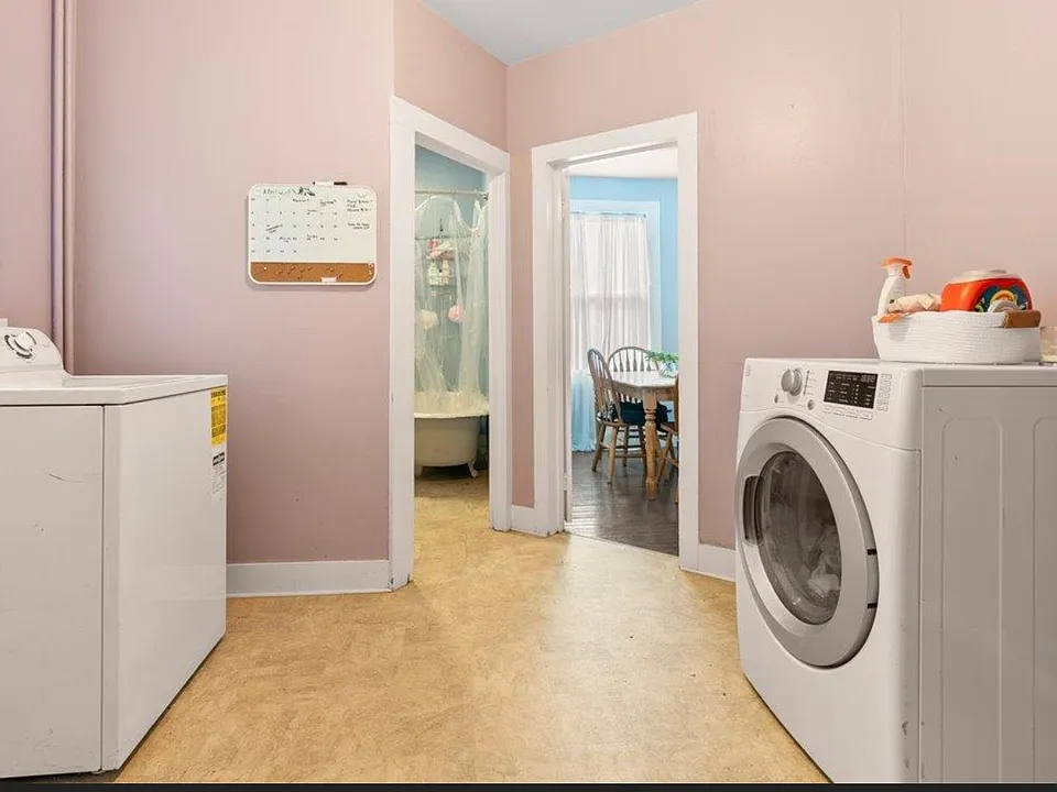 Laundry Area prior to painting it white