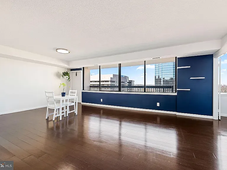 living room with dining area