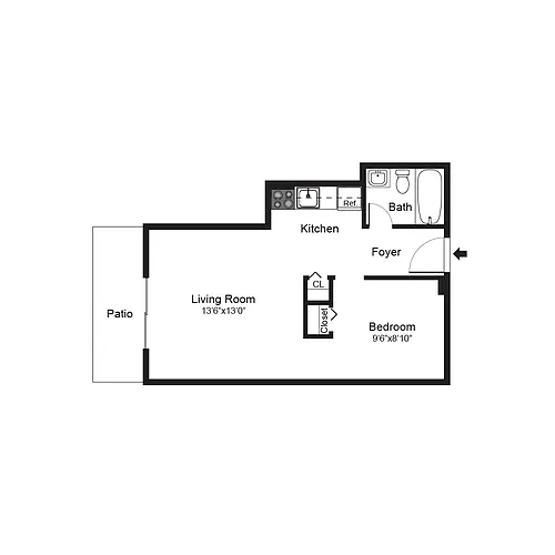 Floor plan Studio