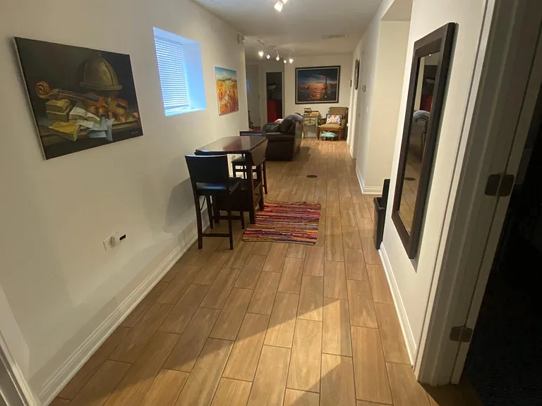 Hall leading to dining section
