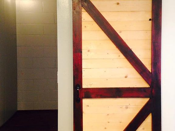  custom barn door (storage)