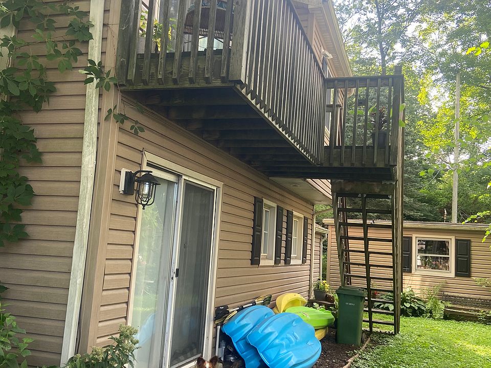 View of Stairs and Balcony, kayaks