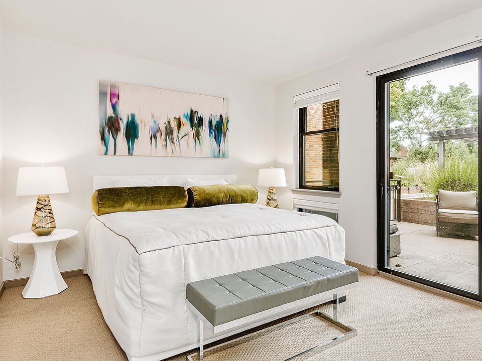 Kent Place Residences Apartments Model Bedroom and Patio Door