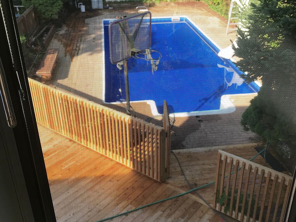 new pool liner and new cedar