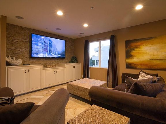 Media Room w/ 80" Flat Pannel