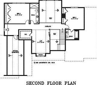 2 Story Second Level Floor Plan