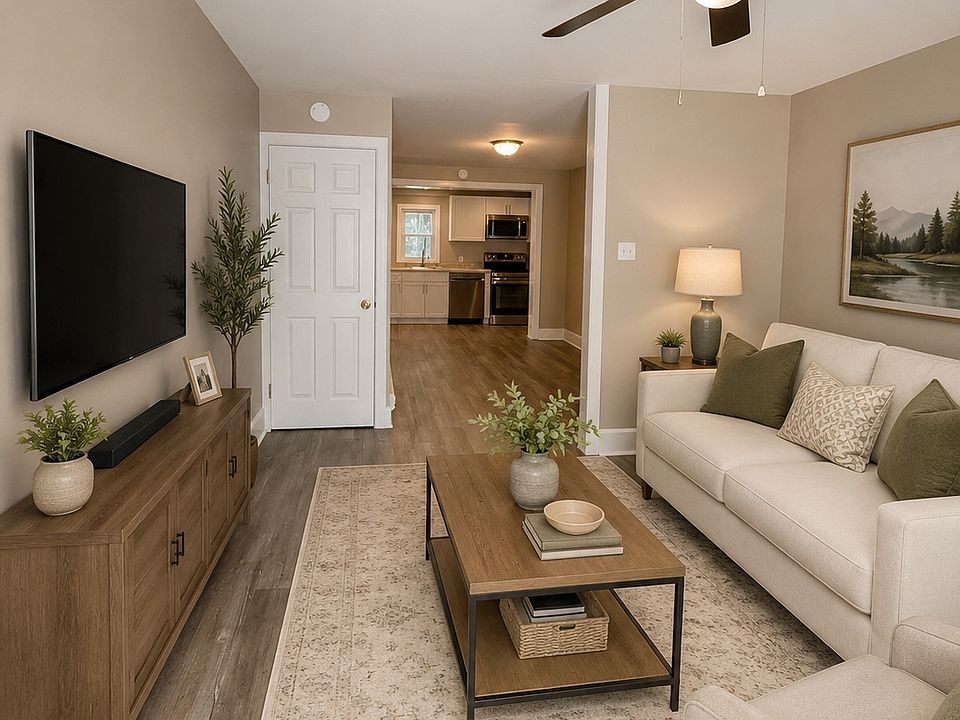 Virtually staged living room