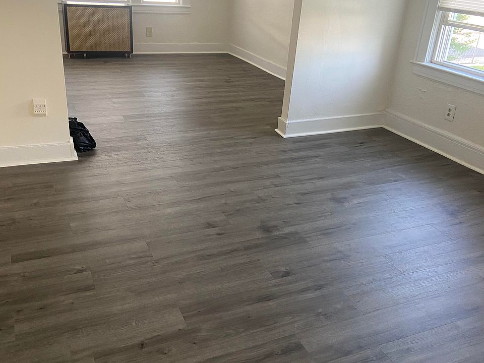 View into living room from dining room