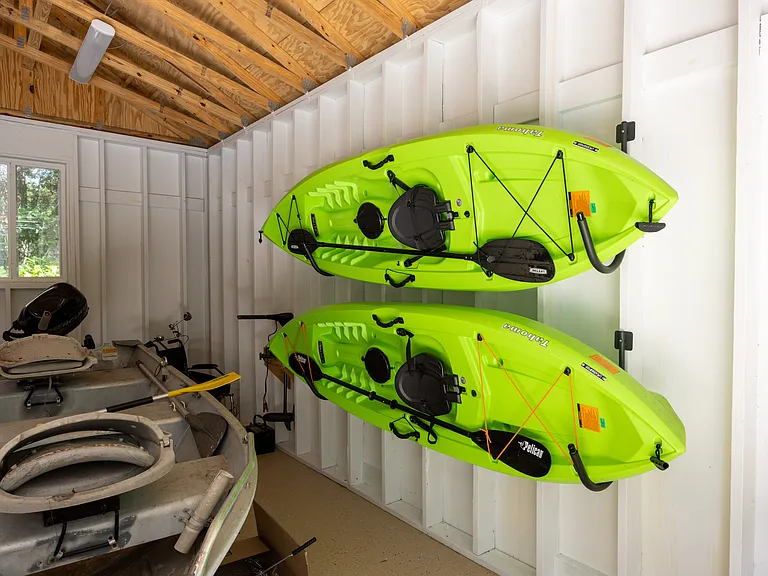 Two Kayaks are available for use on the lake.