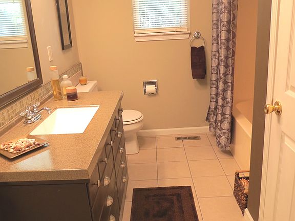 new vanity, tile and storage