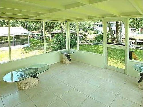 screened in and tiled