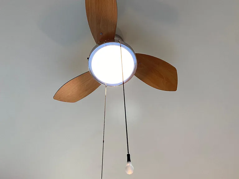 Each bedroom has a ceiling fan and overhead light.