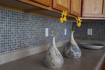 Mosaic tile backsplash 
