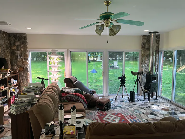 sunroom with furniture for scale.