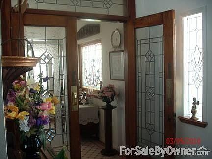 Doors into formal dining room