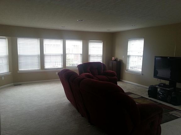 Family room with bay window