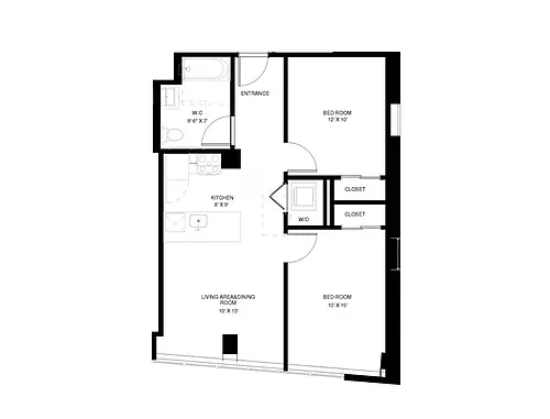 Floor plan A-Line 2BD
