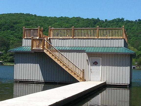View of 3 slip boathouse