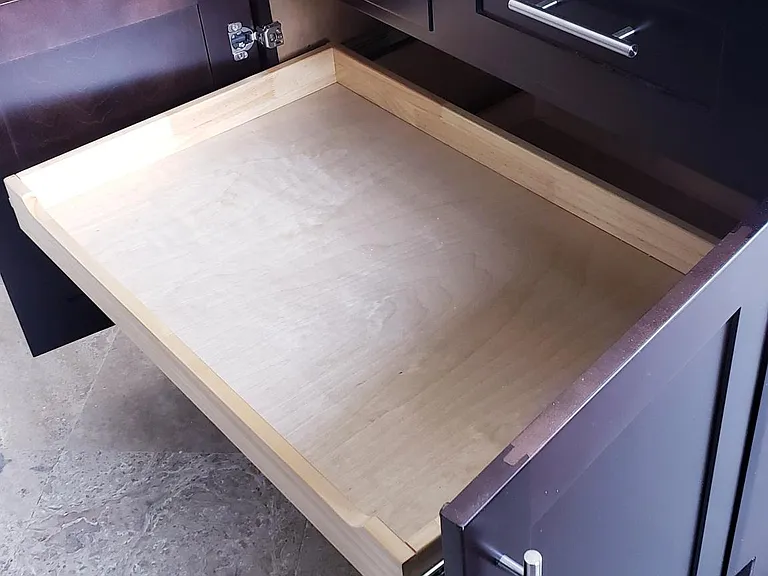 Pull out shelves for easy access.