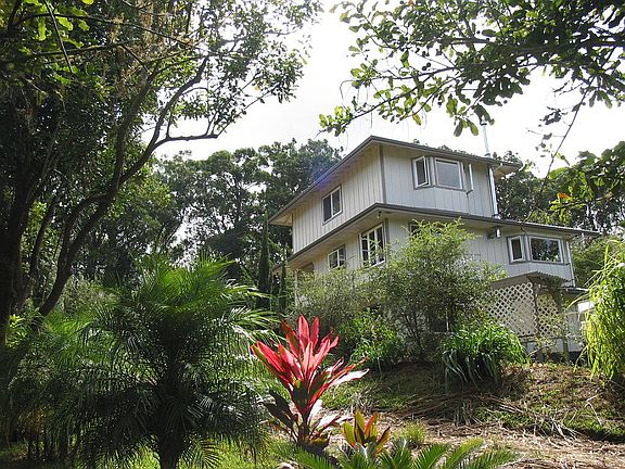 Looking up from driveway