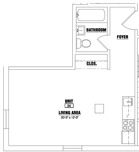 Floor plan Studio 3