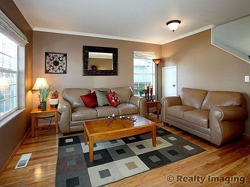 Living Room with hardwoods