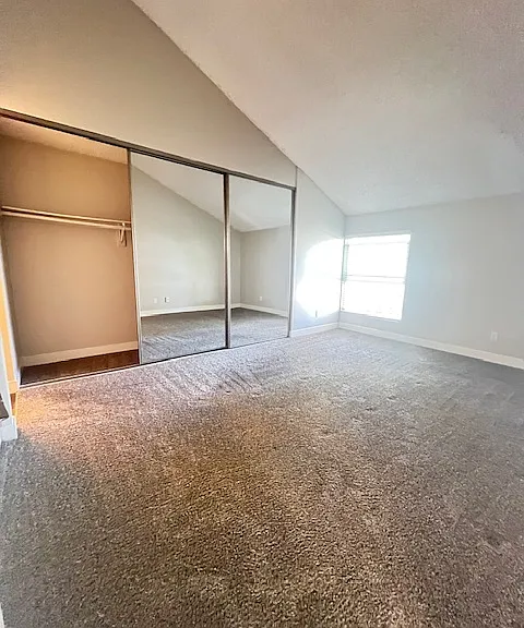 1bed/1bath unit bedroom
 Lots of closet space!
