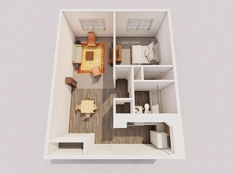 1 bedroom floorplan