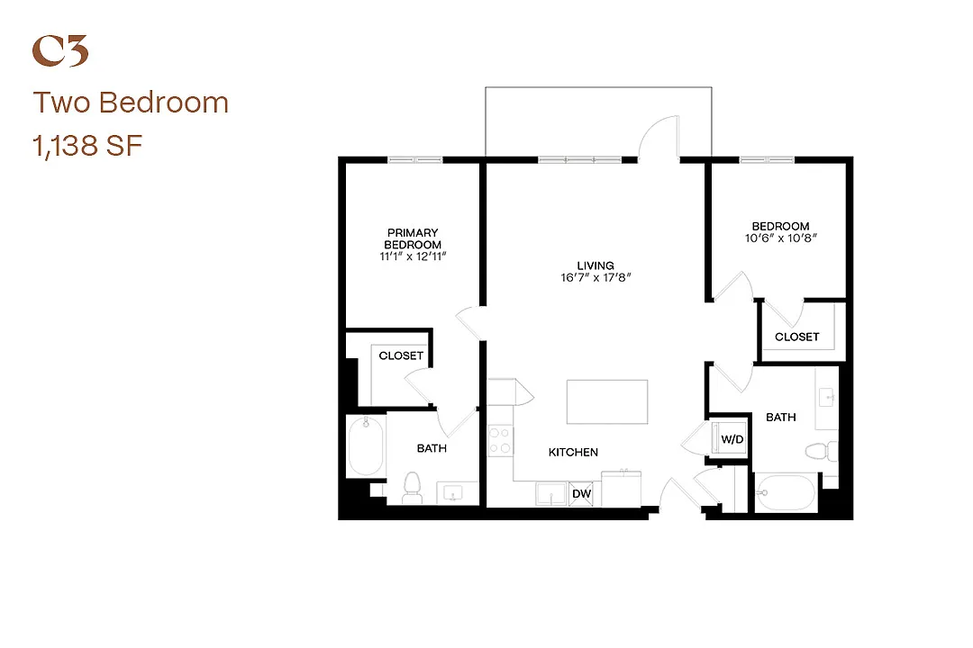 Floor plan Two Bedroom C3
