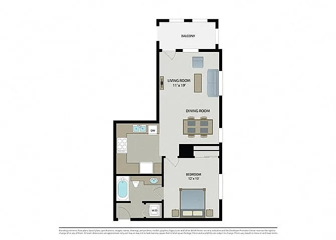 Floor plan Rittenhouse Flat - Income Restricted
