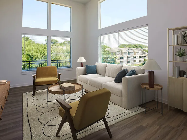 Living Room with Hard Surface Flooring