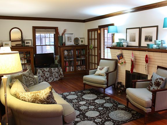 Living room & door to porch