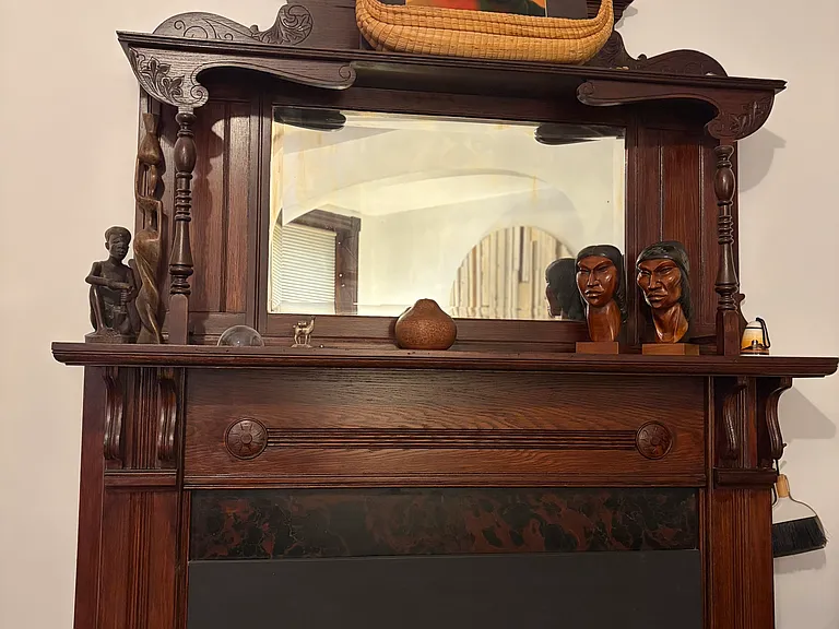 Second floor gas fireplace