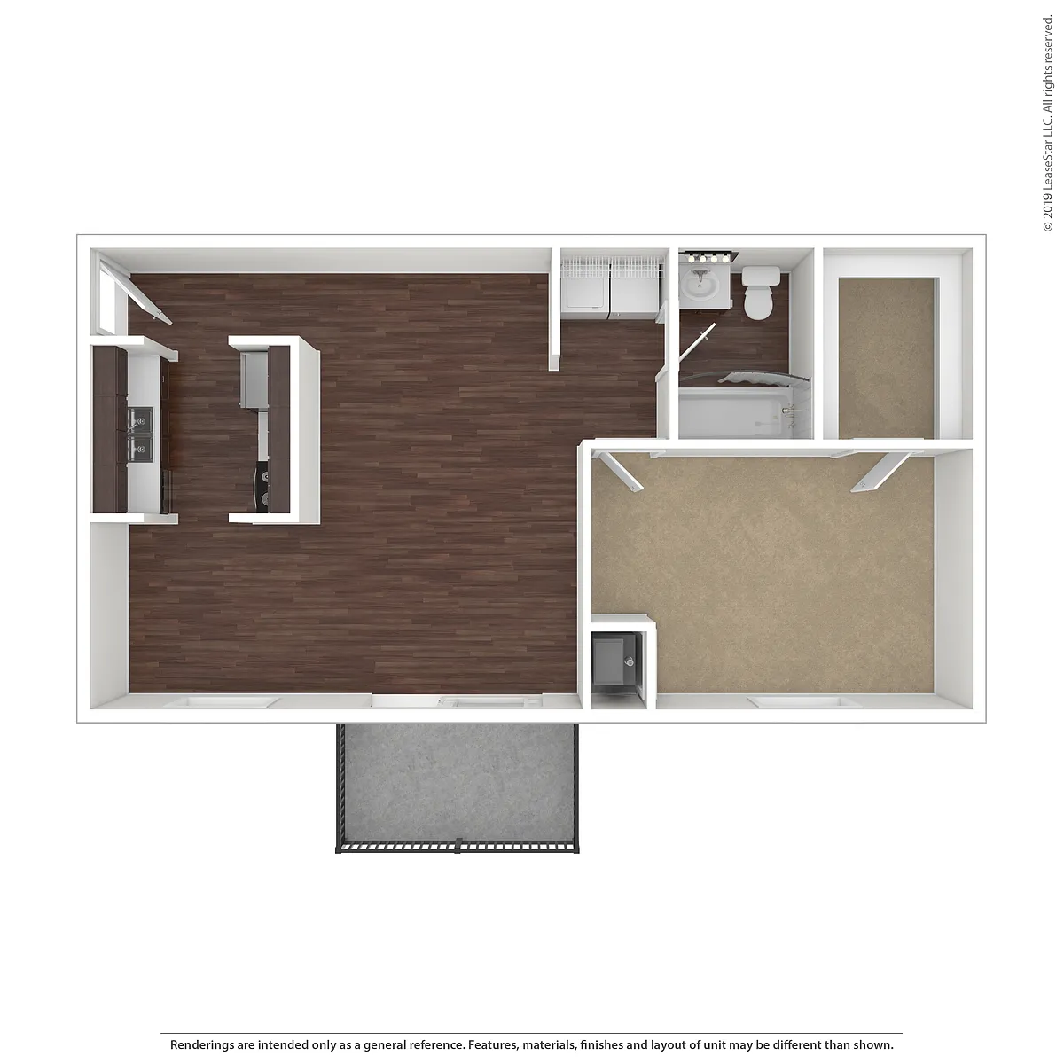 Floor plan Willow 1X1