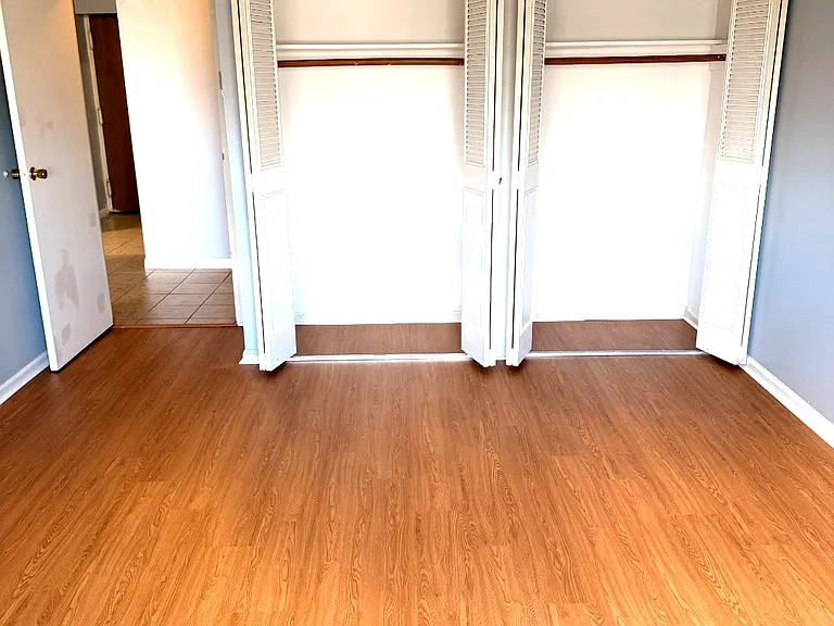 Bedroom with double closets for extra storage