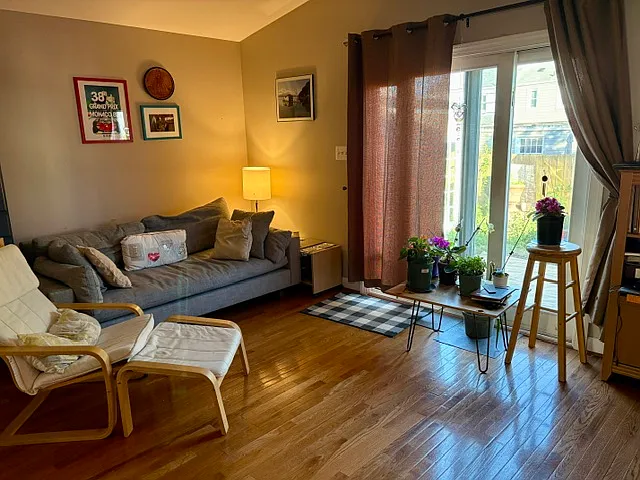 Family room adjacent to the kitchen