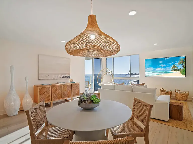 Bright and airy dining area, perfect for intimate meals with a view.