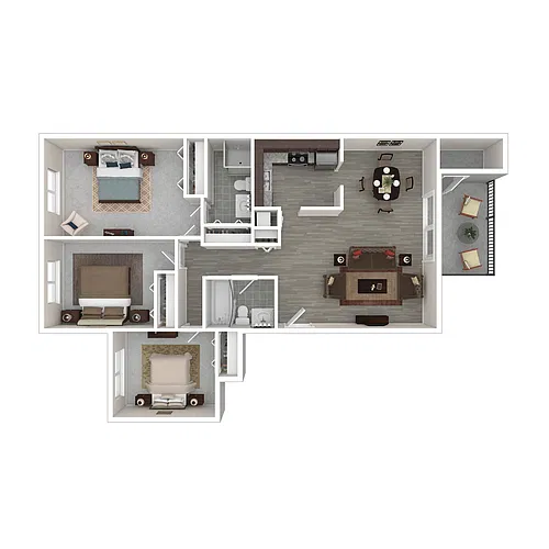 Floor plan Three Bedroom