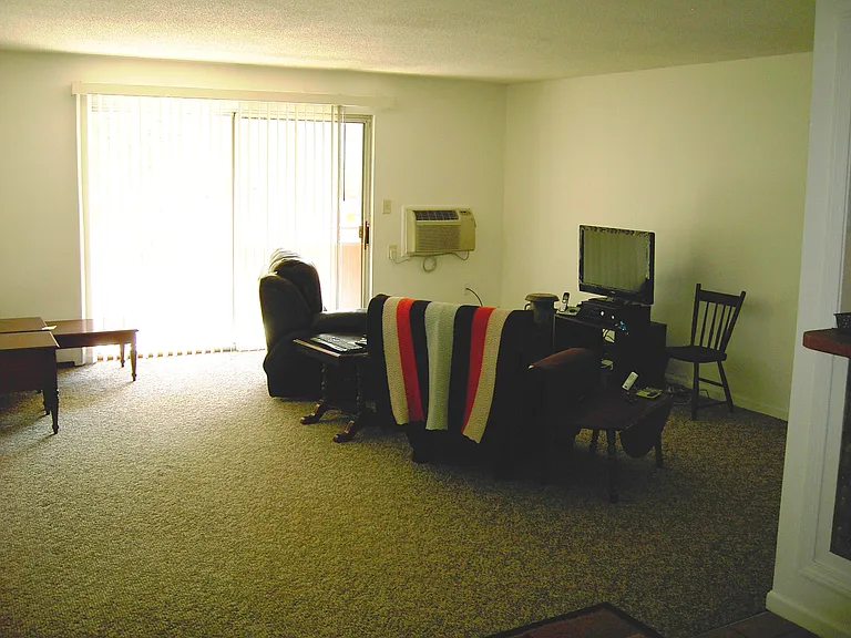 Living Room to Slider to Balcony & AC