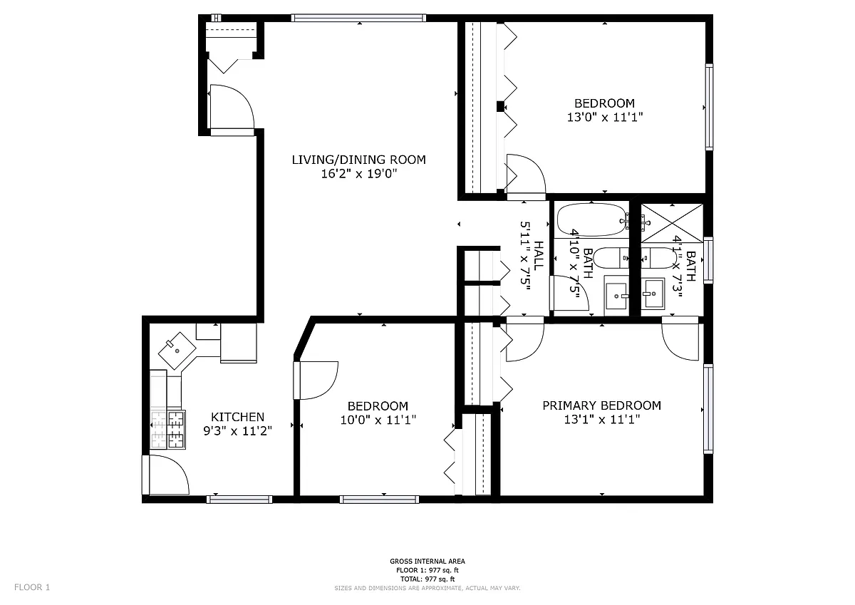 Floor plan Three Bedroom