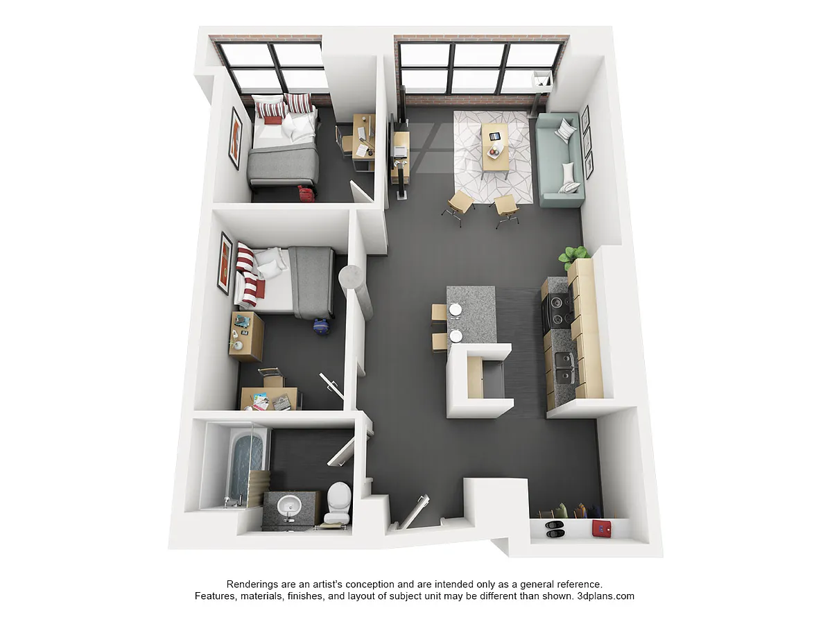 Floor plan Cole - Private Room In 2 x 1