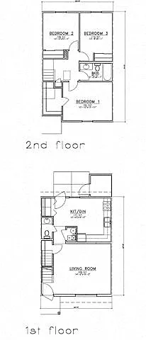 Floor plan 3 Bedroom Unit