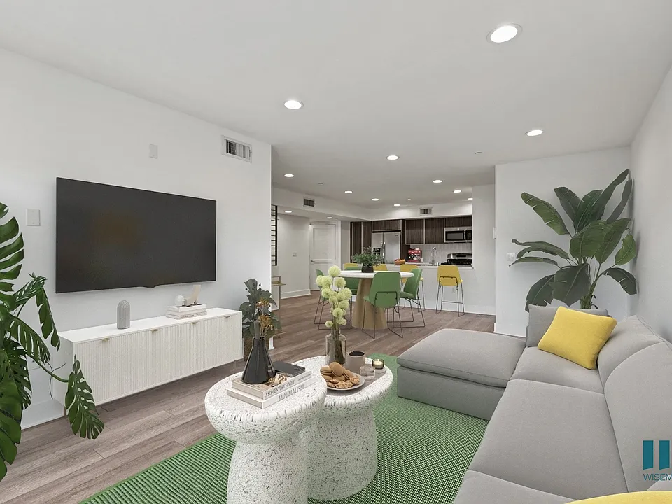 Open-Concept Kitchen, Dining, and Living Room Space
