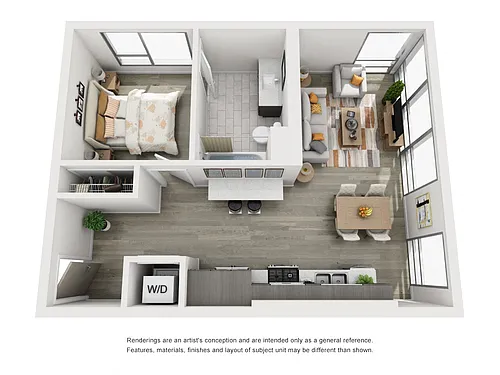 Floor plan 1 Bedroom B2