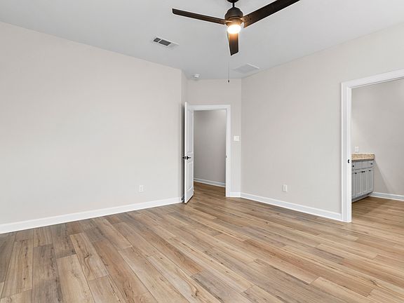 The master suite has a private master bath and large walk-in closet!