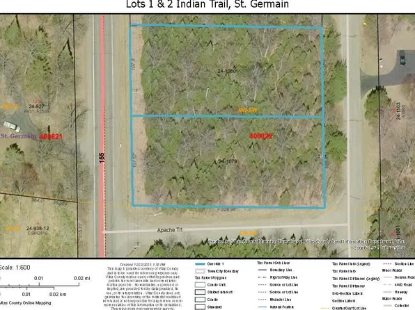 Lots 1&2 APACHE TRL, St Germain, WI 54558