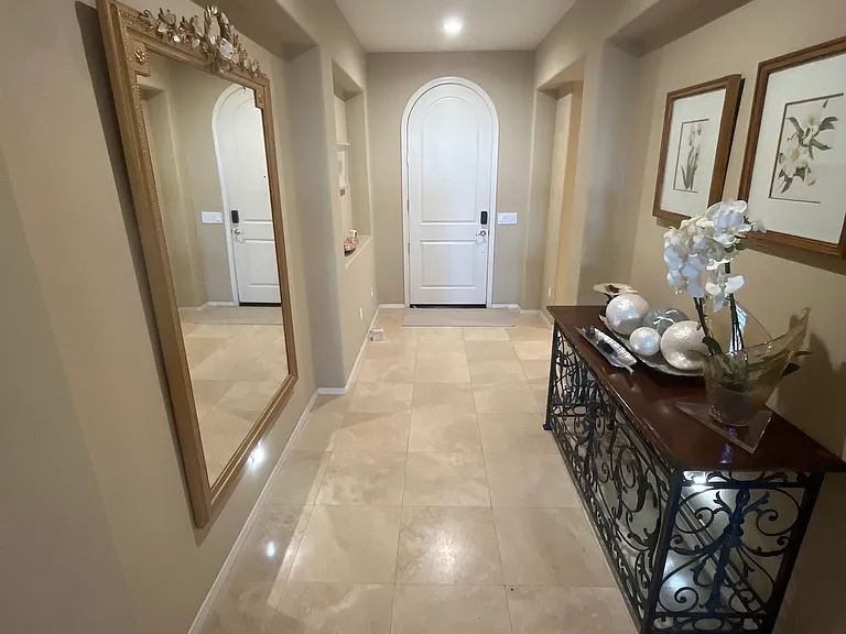 Front door and hallway